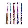 5Pcs Printed Aluminum Diverse Size Crochet Hooks Set PW-WG18832-01-1