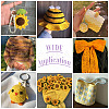 5 Bundles 5 Colors Yellow Theme Acrylic Fiber Yarn OCOR-TA0003-18A-8