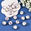 Floral Printed Porcelain Beads PORC-Q199-12mm-01-5