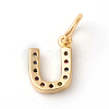 Brass Micro Pave Colorful Cubic Zirconia Charms ZIRC-F092-01-U-2