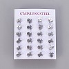 304 Stainless Steel Stud Earrings X-EJEW-F227-16P-3
