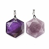 Natural Amethyst Pendants G-C241-02C-2