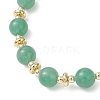 Natural Green Aventurine Round Beaded Bracelets for Women BJEW-JB13123-02-4