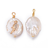 Natural Cultured Freshwater Pearl Pendants PEAR-E013-38A-1