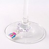Alloy Enamel Mixed Color Handbag Wine Glass Charms AJEW-JO00026-01-2
