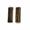 Natural Tiger Eye Pendants G-S359-386D-3