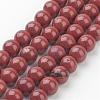 Natural Red Jasper Round Beads Strands GSR011-1
