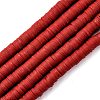 Handmade Polymer Clay Beads Strands CLAY-R089-8mm-Q103-1