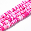 Handmade Polymer Clay Beads Strands CLAY-R089-8mm-093-1