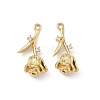 Brass Micro Pave Cubic Zirconia Pendants KK-L260-15G-1