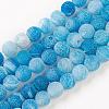 Natural Weathered Agate Beads Strands G-G589-8mm-14-4