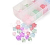100Pcs 10 Style Transparent Spray Painted Glass Beads GLAA-YW0001-43-3