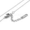 Ion Plating(IP) 304 Stainless Steel Cable Chain Necklaces NJEW-G081-06-4