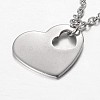 Two Tier Stainless Steel Necklaces X-NJEW-JN01244-2