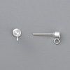 304 Stainless Steel Stud Earring Findings X-STAS-H410-04S-C-2