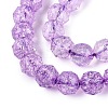 Crackle Transparent Glass Beads Strands GLAA-Q108-02A-07-3