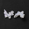 Butterfly with Flower Transparent Resin Cabochons FIND-L019-06A-2