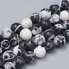 Natural Gemstone Imitation Zebra Jasper Beads Strands G-G829-07-10mm-1