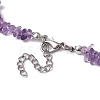 Natural Amethyst Chip Beaded Necklace NJEW-JN04615-06-5