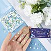 320Pcs 8 Colors 2-Hole Opaque Glass Seed Beads SEED-SC0001-15B-3