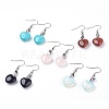 Natural & Synthetic Mixed Gemstone Dangle Earrings EJEW-JE02730-1