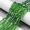 Transparent Electroplate Glass Beads Strands GLAA-F029-3mm-C03-4