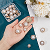 24Pcs 4 Styles 1-Hole Alloy Rhinestone Shank Buttons BUTT-NB0001-73-3