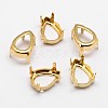 Flat Teardrop Brass Sew on Prong Settings KK-N0084-A02-13x18G-1
