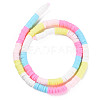 Fixed 5 Color Handmade Polymer Clay Bead Strands CLAY-S096-029Q-2