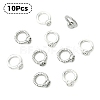 10Pcs Brass Ring Charm Connectors KK-YW0004-18P-1