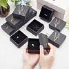 HOBBIESAY 12Pcs Hot Stamping Cardboard Jewelry Packaging Boxes CON-HY0001-02-3