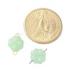 2Pcs 2 Colors Spray Painted Glass Imitation Jade Connector Charms PALLOY-JF03525-01-4