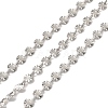 Tarnish Resistant 304 Stainless Steel Flower Link Chains STAS-B041-08P-1