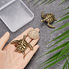 2Pcs Brass Turtle Display Decorations AJEW-SP0004-98-3