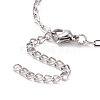 304 Stainless Steel Cable Chain Bracelet for Men Women BJEW-E031-05H-P-3