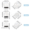   6 Sets 3 Style Iridescent Glass Dome Cover DJEW-PH0001-26A-2
