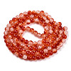 Crackle Baking Paint Imitation Jade Glass Beads Strands X1-DGLA-T003-8mm-10-3