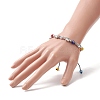 Colorful Lampwork Evil Eye & Glass & Alloy Braided Bead Bracelet for Women BJEW-JB09267-02-3