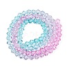 Gradient Color Baking Paint Glass Bead Strands X1-DGLA-A039-T4mm-A05-2