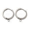 201 Stainless Steel Huggie Hoop Earrings Findings STAS-A167-01H-P-1