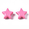 Spray Painted Brass Charms KK-Q252-004H-1