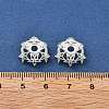 Brass Micro Pave Clear Cubic Zirconia Bead Caps KK-R216-03S-01-2