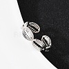 Brass Adjustable Cuff Rings for Women RJEW-B132-02A-P-2