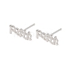 Brass Word Faith Stud Earrings for Women KK-A172-32S-3