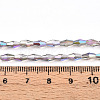 Transparent Electroplate Glass Beads Strands GLAA-K064-05A-01A-4