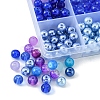 375Pcs 15 Style Spray Painted & Baking Paint & Drawbench & Translucent Glass Beads GLAA-FS0001-36-3