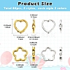 80Pcs Tibetan Style Alloy Bead Frame TIBE-YW0001-78-2