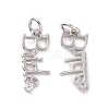 Rack Plating Brass Micro Pave Cubic Zirconia Pendants KK-C008-12P-1