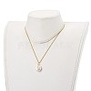 Natural Baroque Pearl Keshi Pearl Pendant Necklaces NJEW-JN03372-03-4