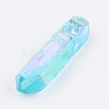 Electroplated Natural Quartz Pointed Beads G-E332-73-1
